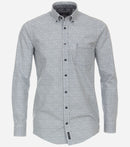 Button Down Print Shirt - Light Blue