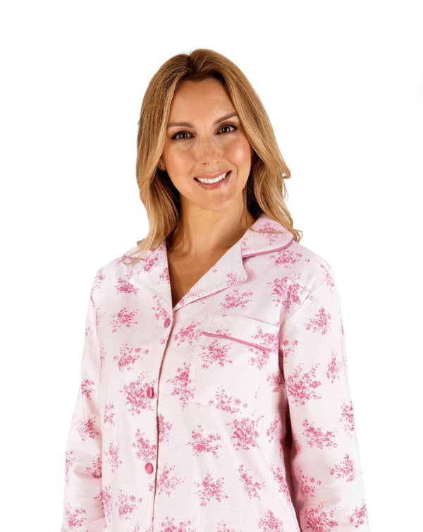 Floral Cotton Pyjamas - Pink