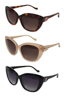 Diamante Temple Sunglasses - Black