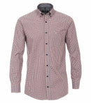 Check Leisure Long Sleeve Shirt - Tangarine