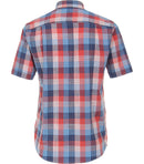 Comfort Fit Button Down Check Shirt - Red