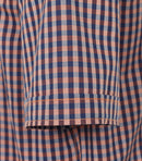 Comfort Fit Button Down Check Shirt - Blue