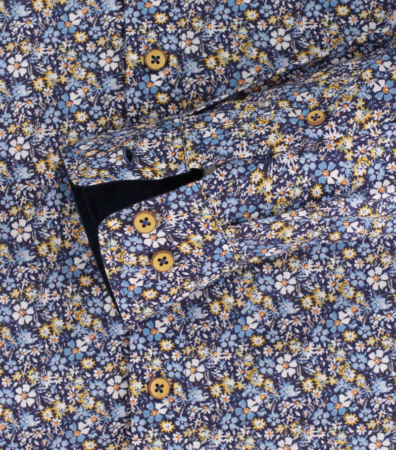 Casual Long Sleeve Shirt - Blue