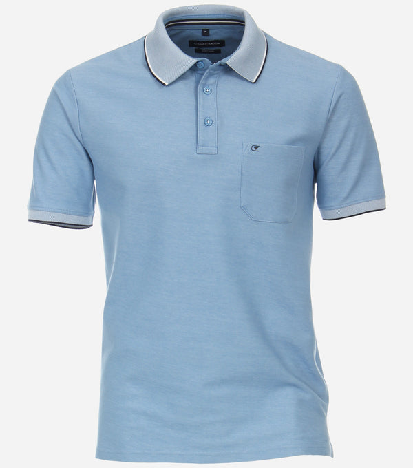 Short Sleeve Polo Shirt - Light Blue