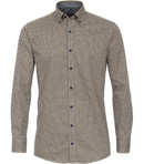 Long Sleeve Button Down Print Shirt - Yellow