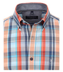 Short Sleeve Check Shirt - Tangarine