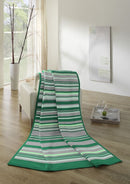 Soft Pile Greenstripe Throw