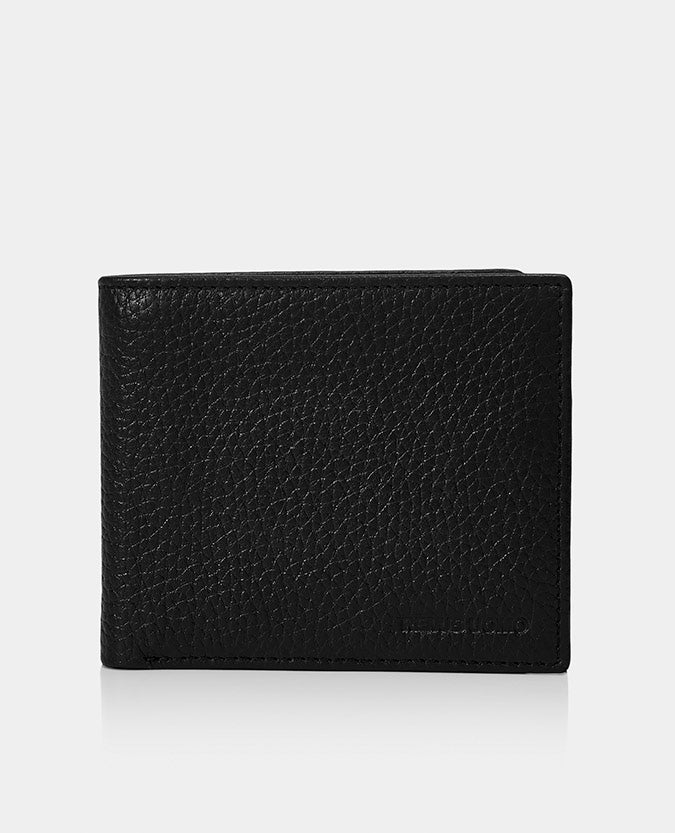 Leather Bi-Fold Wallet - Black