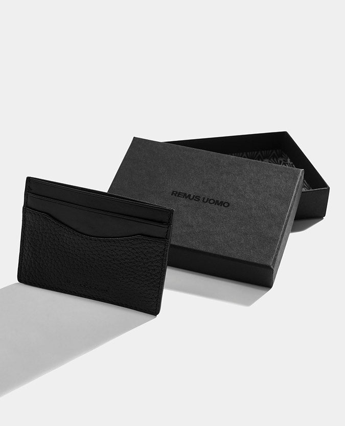 Leather Card Holder - Black