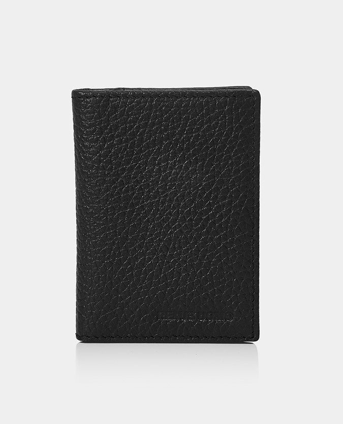 Leather Bi-Fold Cardholder - Black