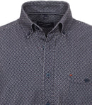 Long Sleeve Print Shirt - Light Blue