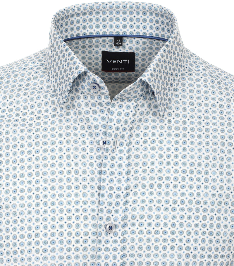 Long Sleeve Body Fit Plain Shirt - Blue