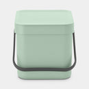 Sort & Go Waste Bin 6 Litre Jade Green