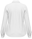 Ruffle Placket Plain Blouse - Off White