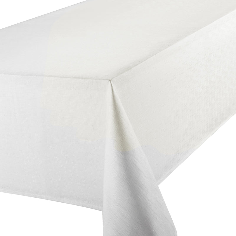 Linen Look Tablecloth 52" x 90" - White