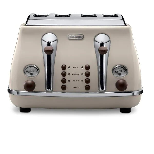 Icona Vintage 4-Slice Toaster - Beige