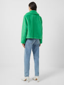 Buona Faux Fur Short Jacket - Island Green