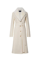 Etta Vegan Leather Coat - Classic Cream