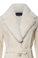 Etta Vegan Leather Coat - Classic Cream