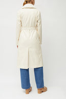 Etta Vegan Leather Coat - Classic Cream