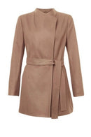 Felt Crossover Coat - Camel