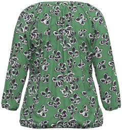 3/4 Sleeve Print Blouse - Green