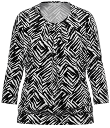 3/4 Sleeve Print Blouse