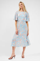 Diana Verona Crepe Midi Dress - Forget Me Not
