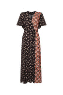 Verona Drape Midi Dress - Night/candy