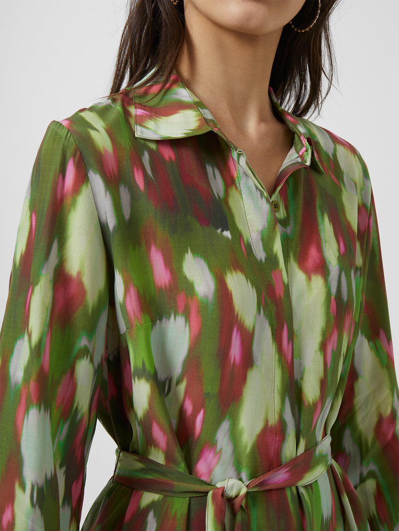 Innes Delphine Shirt Dress - Algae Green