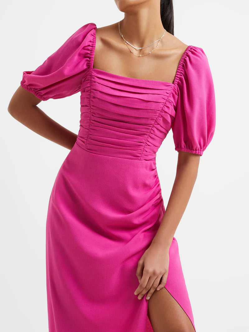 Afina Ruched Dress - Wild Rosa