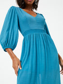 Cora Midi Dress - Mosaic Blue