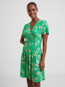 Camille V Neck Dress - Poise Green