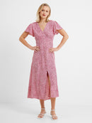 Bernice V Neck Dress - Sea Pink