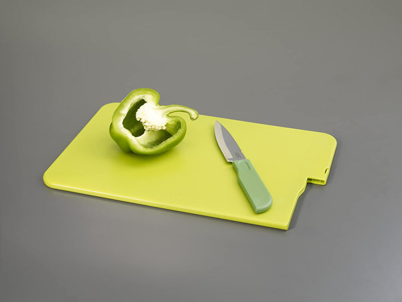 Slice & Store Chopping Board With Knife Green