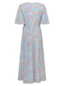 Diana Verona Crepe Midi Dress - Forget Me Not