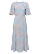 Diana Verona Crepe Midi Dress - Forget Me Not