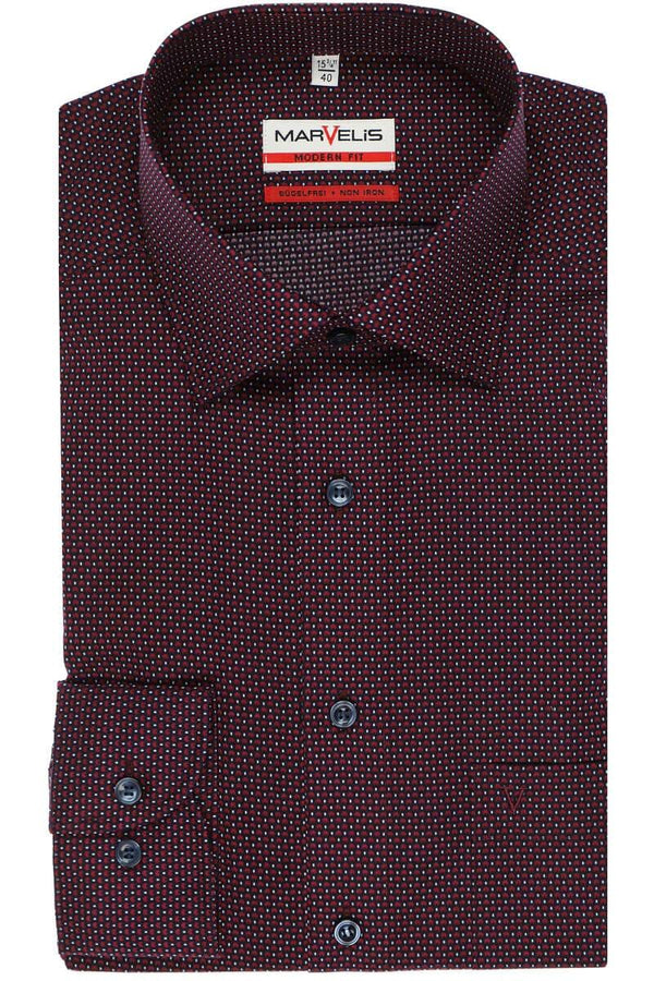 Modern Fit Shirt - Bordeaux