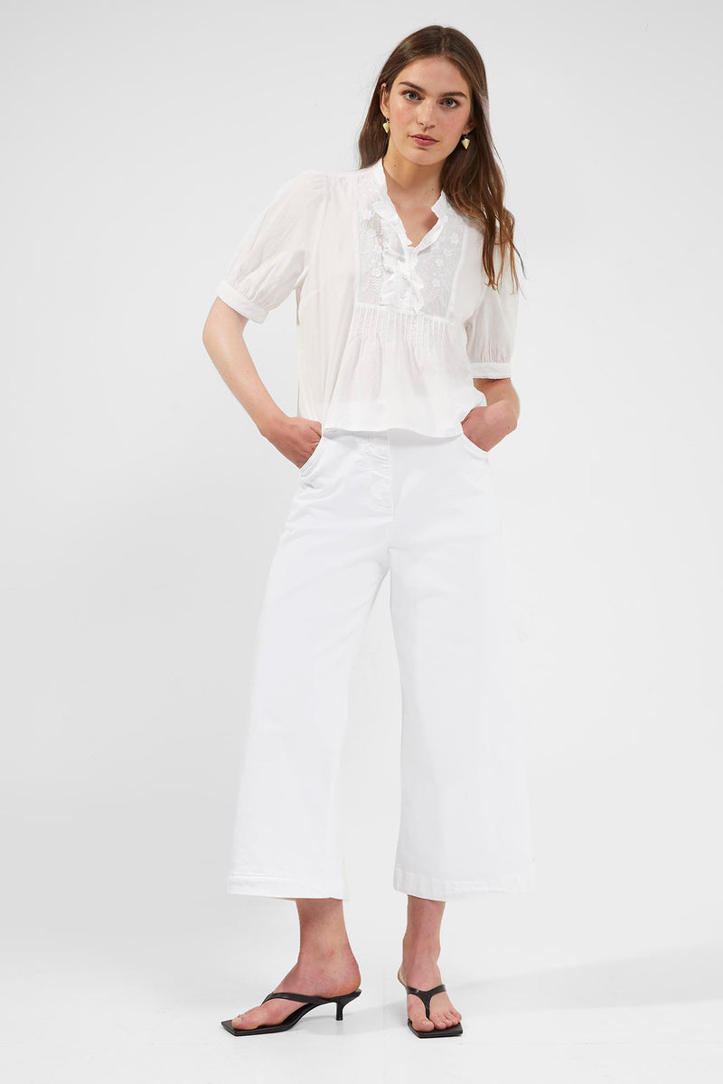 Alowie Embroidered Blouse - White