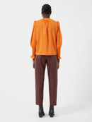 Crepe V-neck Blouse - Chalk Pink