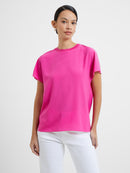Crepe Crew Neck Top - Wild Rosa