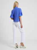 Crepe Tuck Shirt - Baja Blue