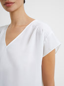 Crepe Shoulder Top - Summer White