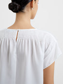 Crepe Shoulder Top - Summer White
