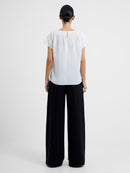 Crepe Shoulder Top - Summer White