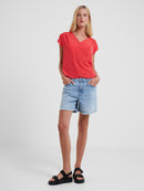 Crepe Shoulder Top - Bittersweet