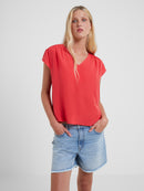 Crepe Shoulder Top - Bittersweet
