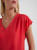 Crepe Shoulder Top - Bittersweet