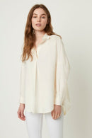 Rhodes Poplin Popover Shirt - Classic Cream