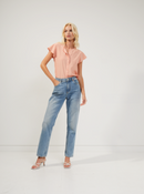 Ery Crepe Shirt - Coral Pink